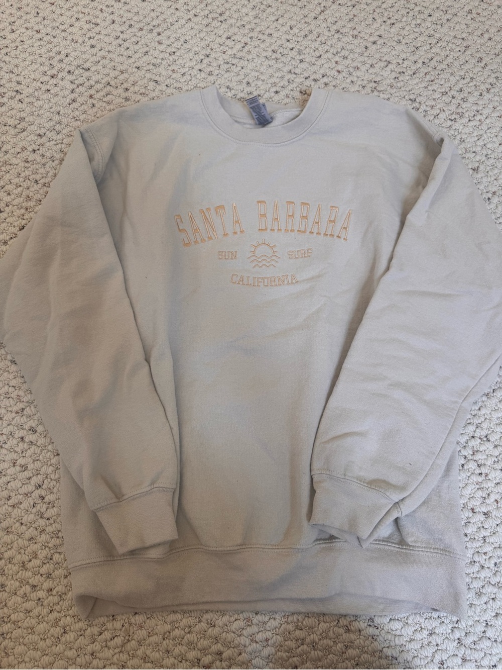 Vintage Santa Barbara Cream Crewneck Sweatshirt 0107